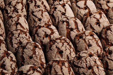 Homemade whole grain rye sourdough bread