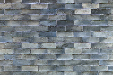 empty gray brown brick wall or stone floor and table loft by retro mosaic style on top view for old texture background and dark vintage wallpaper or modern interior brickwork to exterior construction