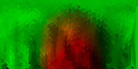 Light green, red vector geometric polygonal layout.