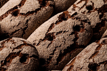 Homemade whole grain rye sourdough bread