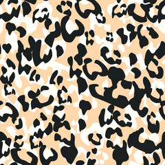 Seamless vector leopard pattern.  Trendy stylish wild gepard, leopard print. Animal print background for fabric, textile, design, advertising banner.