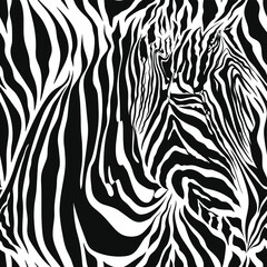 Fototapeta na wymiar Seamless vector zebra pattern. Trendy stylish wild gepard, leopard print. Animal print background for fabric, textile, design, advertising banner.