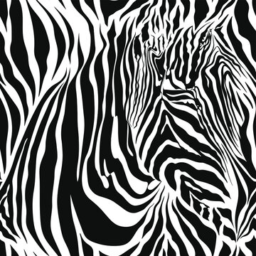 Seamless vector zebra pattern. Trendy stylish wild gepard, leopard print. Animal print background for fabric, textile, design, advertising banner.