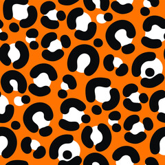 Seamless vector leopard pattern. Trendy stylish wild gepard, leopard print. Animal print background for fabric, textile, design, advertising banner.