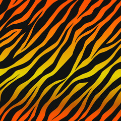 Seamless vector zebra pattern. Trendy stylish wild stripes print. Animal print background for fabric, textile, design, advertising banner etc.