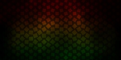 Dark Green, Red vector pattern in square style.