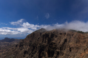 Fototapeta na wymiar Gran Canaria, landscape of the central part of the island, Las Cumbres, ie The Summits, October