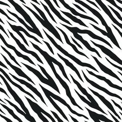Seamless vector zebra pattern. Trendy stylish wild stripes print. Animal print background for fabric, textile, design, advertising banner etc.