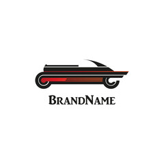 vector logo with a silhouette of a car for decoration and design