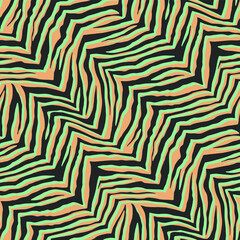 Seamless vector zebra pattern. Trendy stylish wild stripes print. Animal print background for fabric, textile, design, advertising banner etc.
