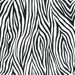 Seamless vector zebra pattern. Trendy stylish wild stripes print. Animal print background for fabric, textile, design, advertising banner etc.