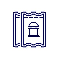 House Ticket icon design logo vector template, Icon Symbol, Creative design concept