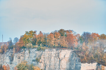 Herbst Bäume Felsen