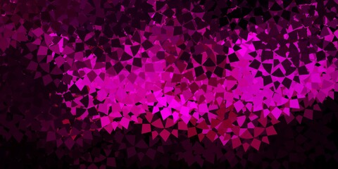 Dark pink vector background with polygonal forms.
