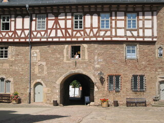 Fototapeta na wymiar Schloss in der Grimmstadt Steinau an der Straße in Hessen