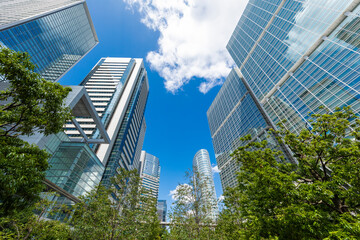 品川駅周辺ビル群