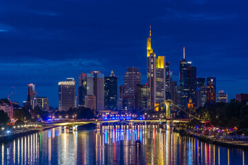 Fototapeta na wymiar Frankfurt modern district skyline, Germany