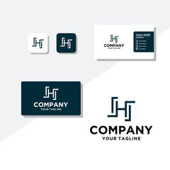 H logo designs vector