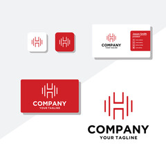 H logo designs vector