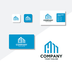 building concept logo design business card vector