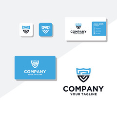 S concept logo design business card vector
