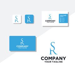 S concept logo design business card vector