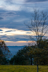 Asturian mountain at sunset.