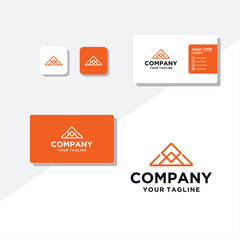 W concept logo design business card vector