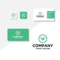 Obraz premium W concept logo design business card vector