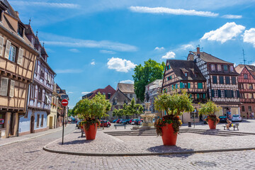 Little town of Colmar in Alsace, France