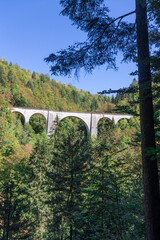 Fototapeta na wymiar The viaducts of morez in the Jura mountains