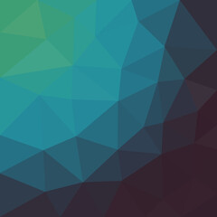 Abstract  blue and dark background. Low poly background.