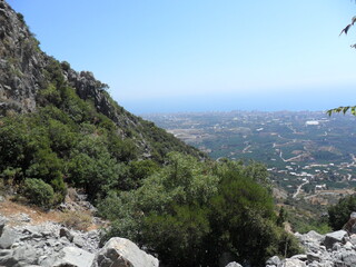 The mountains and coastal landscapes outside of Alanya in the Antalya region of Turkey