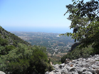 The mountains and coastal landscapes outside of Alanya in the Antalya region of Turkey