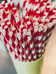 Candy coloured drinking straws