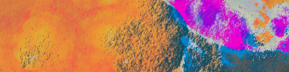 Artsy Border. Vibrant Multicolor Poster.