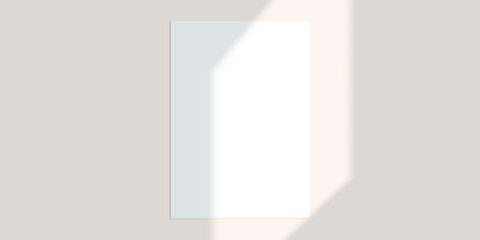 Vector shadow overlay effect. Transparent soft light and shadows from window.  Mockup of transparent window shadow and natural lightning. 10 eps mesh.