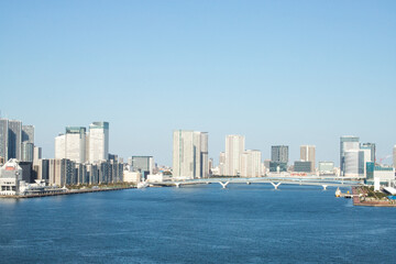 Fototapeta na wymiar 東京湾の都心