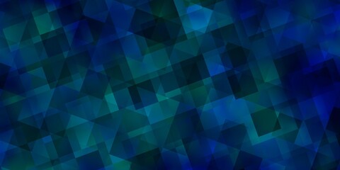 Obraz premium Light BLUE vector background with triangles.