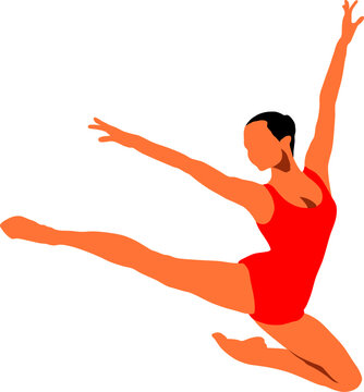 vector silhouette of a dancer