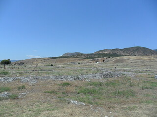 The landscapes and historical sites of Pamukkale and Side in Turkey