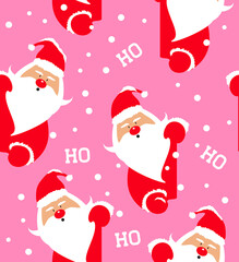 Cute santa clausand snow design christmas party seamless pattern Design for fashion , fabric, textile, wallpaper, cover, web , wrapping and all prints
