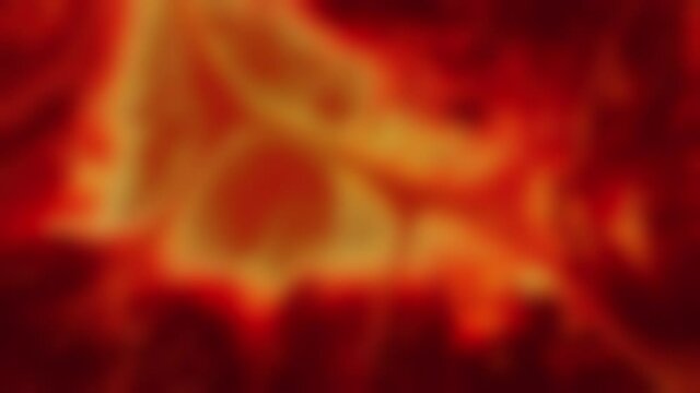 Blur neon background. Holographic glow. Orange red color gradient animation. Trendy soft vibrant light abstract fire flame texture soothing motion cg render.