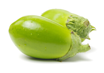 Ripe eggplant isolated on a white background