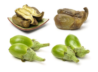 aubergine dressed isolated on a white background