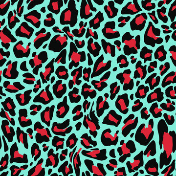 Seamless vector leopard pattern. Trendy stylish wild gepard, leopard print. Animal print background for fabric, textile, design, advertising banner.