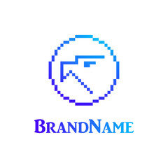 vector logo with an eagle for decoration and design