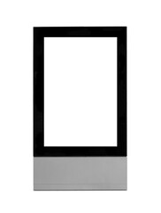 Billboard mock up isolated on white background. Template of an empty information billboard , outdoor advertising banner placeholder and poster with clippling path.
