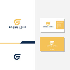 Letter P G concept logo designs business card