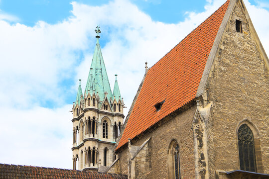 View to the Naumburg cathedral, Saxony-Anhalt, Germany